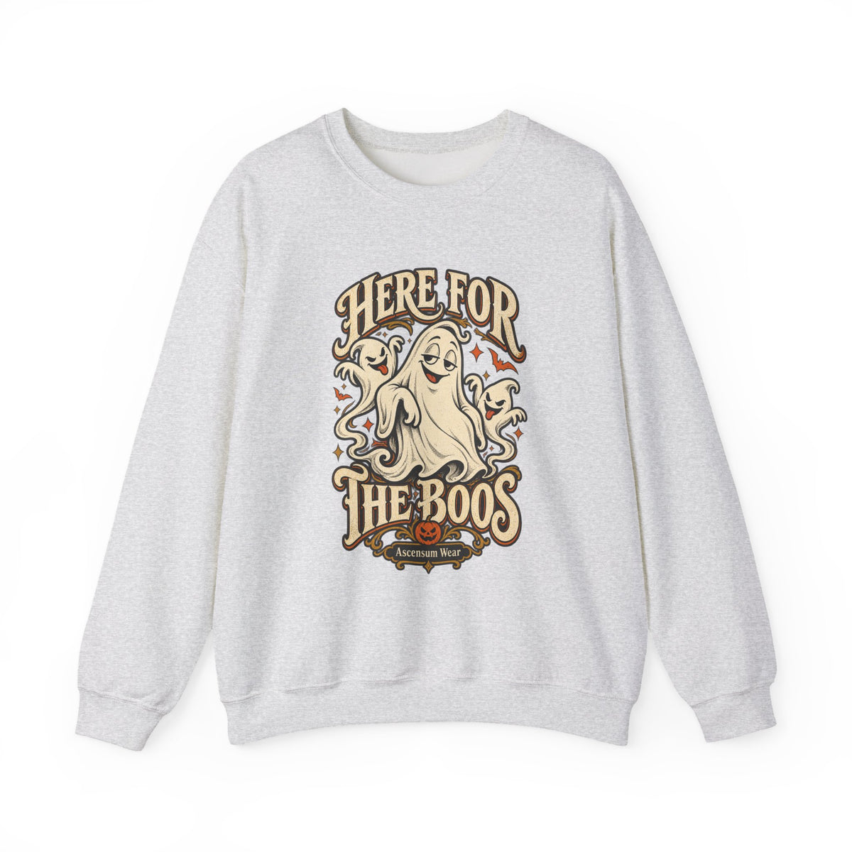 Here for the Boos — Vintage Ghost Trio Unisex Crewneck | Ascensum Wear