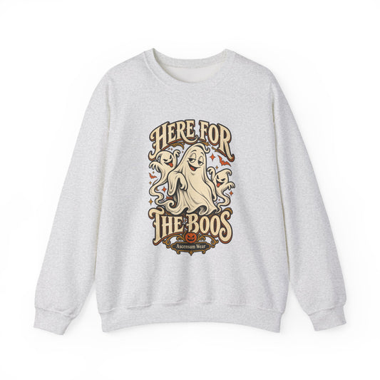 Here for the Boos — Vintage Ghost Trio Unisex Crewneck | Ascensum Wear