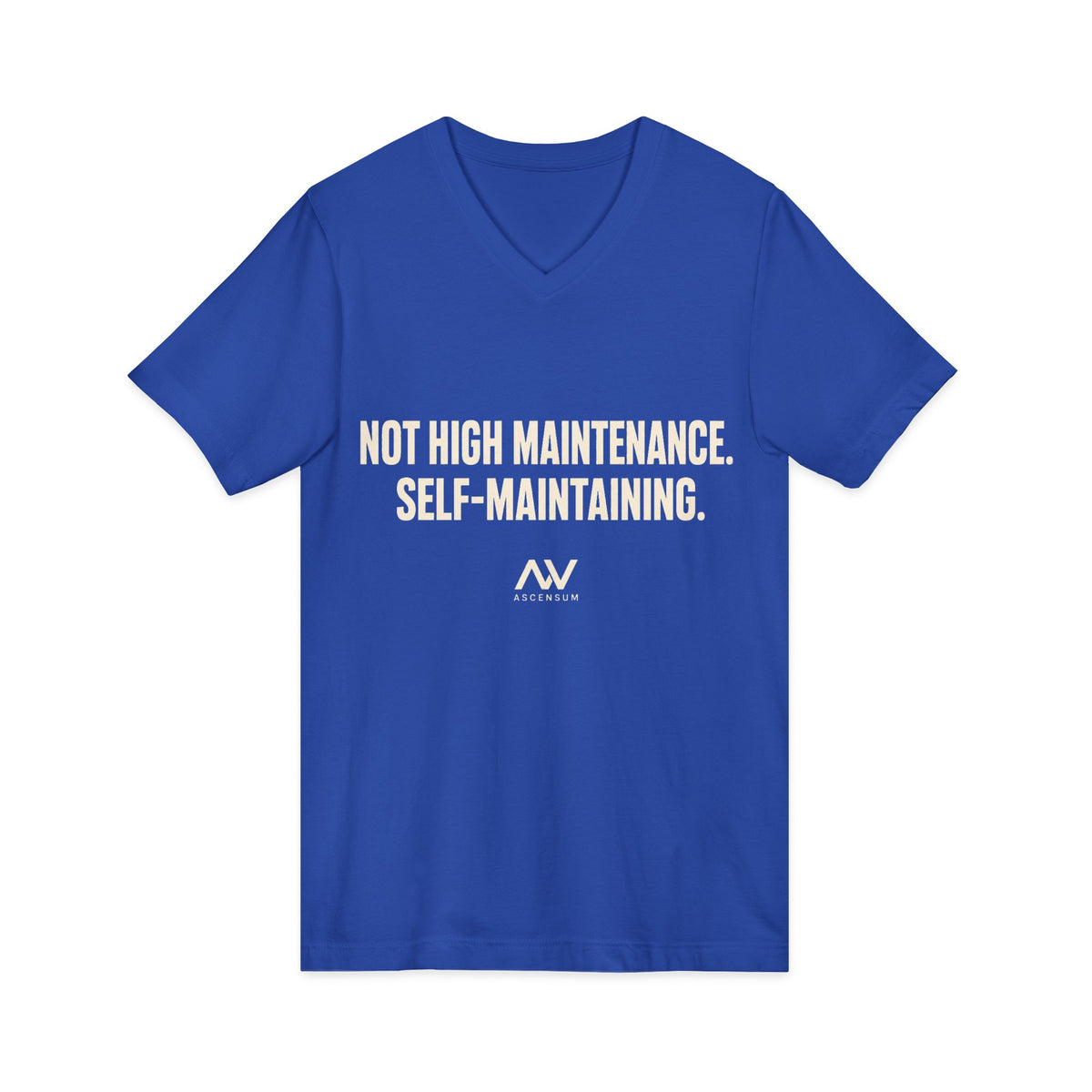Not High Maintenance, Self-Maintaining | Women's Empowerment V-Neck Tee