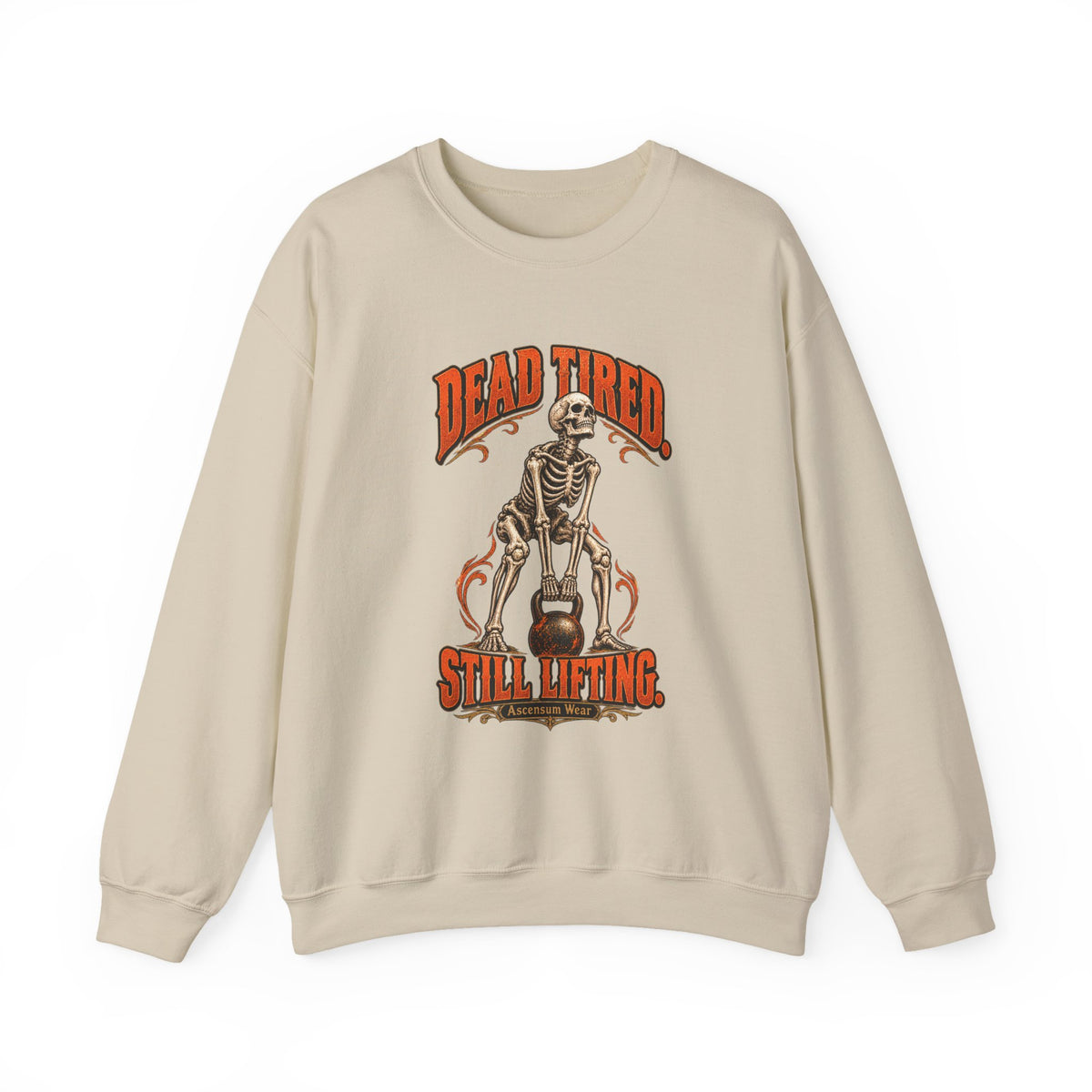 Dead Tired Still Lifting — Halloween Fitness Unisex Crewneck | Ascensum Wear