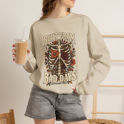 Bullet From Bad Days — Skeleton Flowers Halloween Crewneck | Ascensum Wear