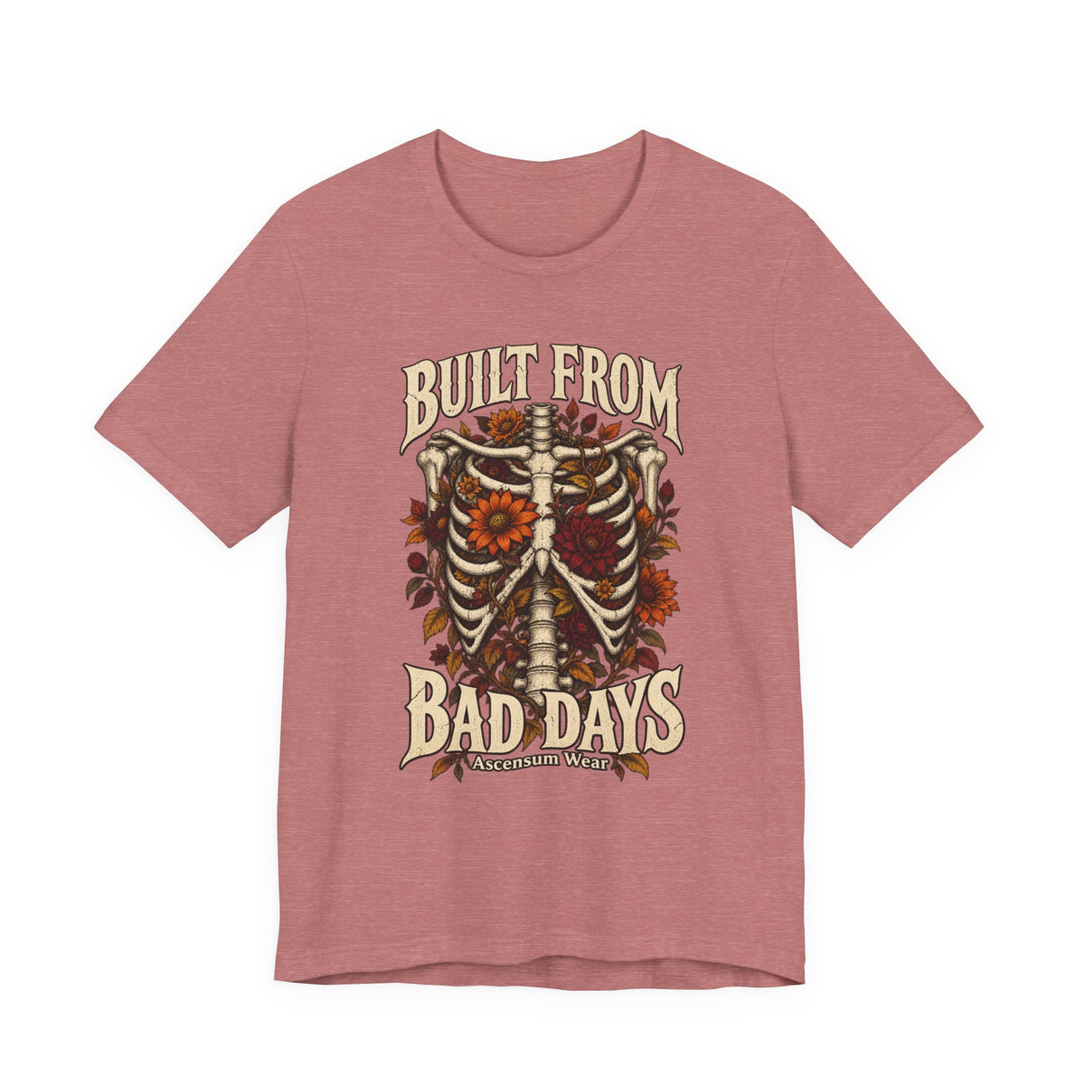 Bullet From Bad Days — Skeleton Flowers Halloween Tee | Ascensum Wear