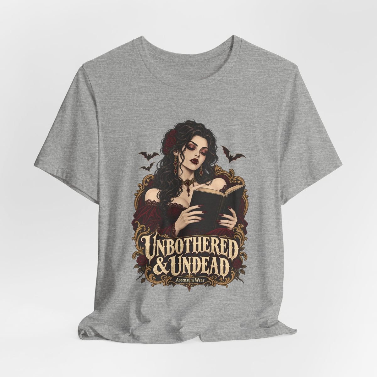 Unbothered & Undead — Women's Gothic Halloween Tee | Ascensum Wear