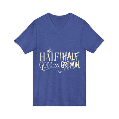 Half Goddess, Half Gremlin | Women's Empowerment V Neck