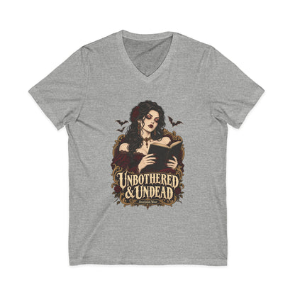 Unbothered & Undead — Women's Gothic Halloween V Neck | Ascensum Wear