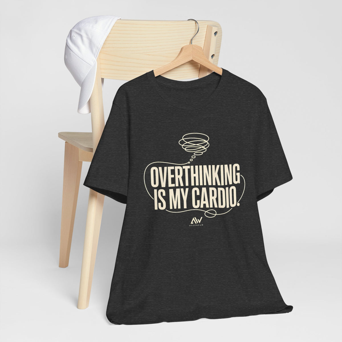 Overthinking Is My Cardio — Women's Empowerment Back Print Tee | Ascensum Wear