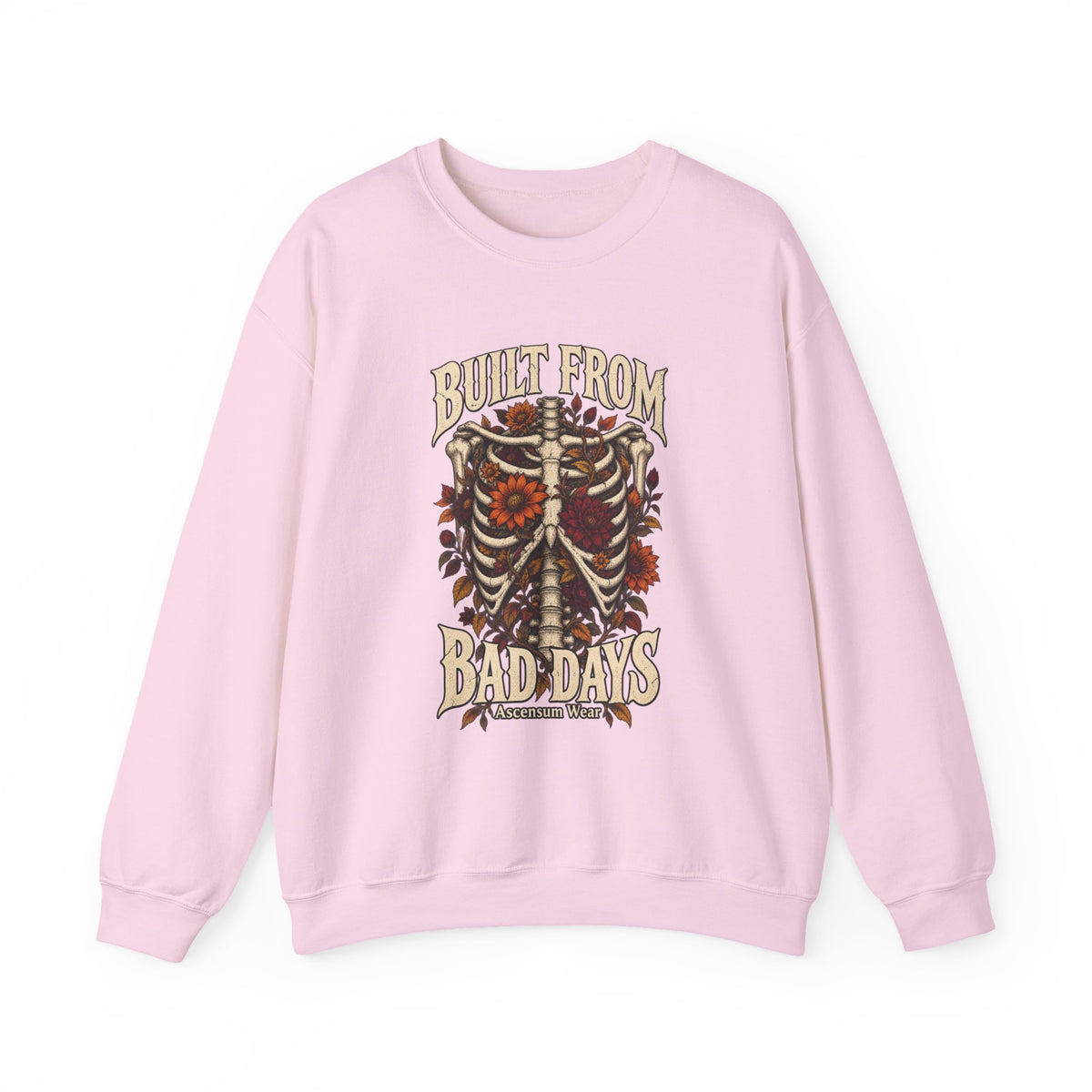 Bullet From Bad Days — Skeleton Flowers Halloween Crewneck | Ascensum Wear