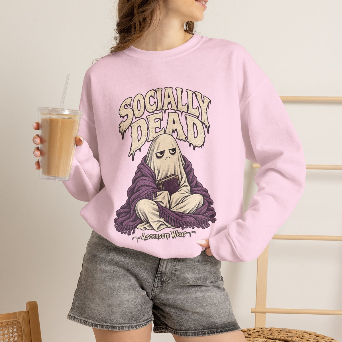 Socially Dead — Halloween Unisex Crewneck | Ascensum Wear