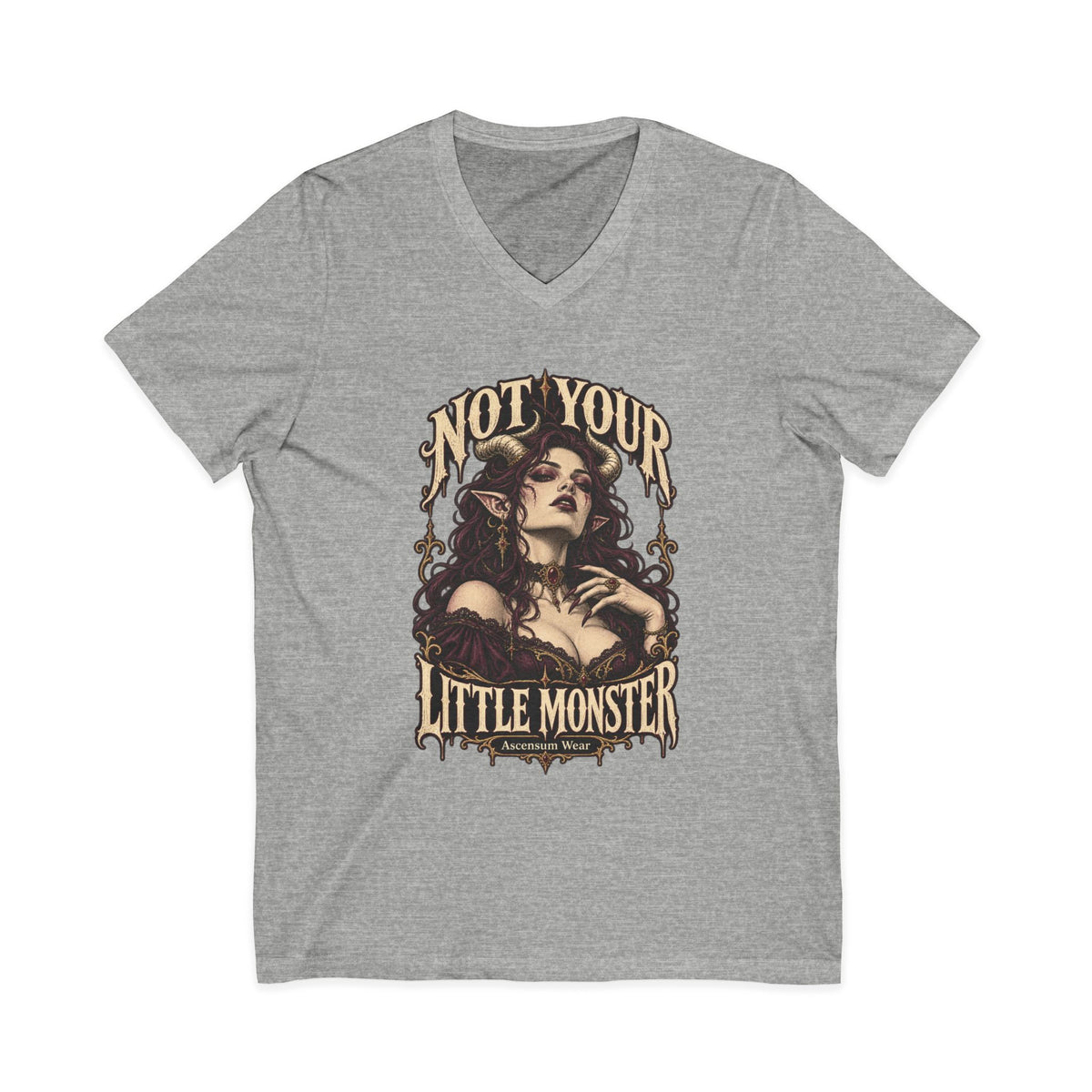 Not Your Little Monster — Halloween Graphic V Neck | Ascensum Wear