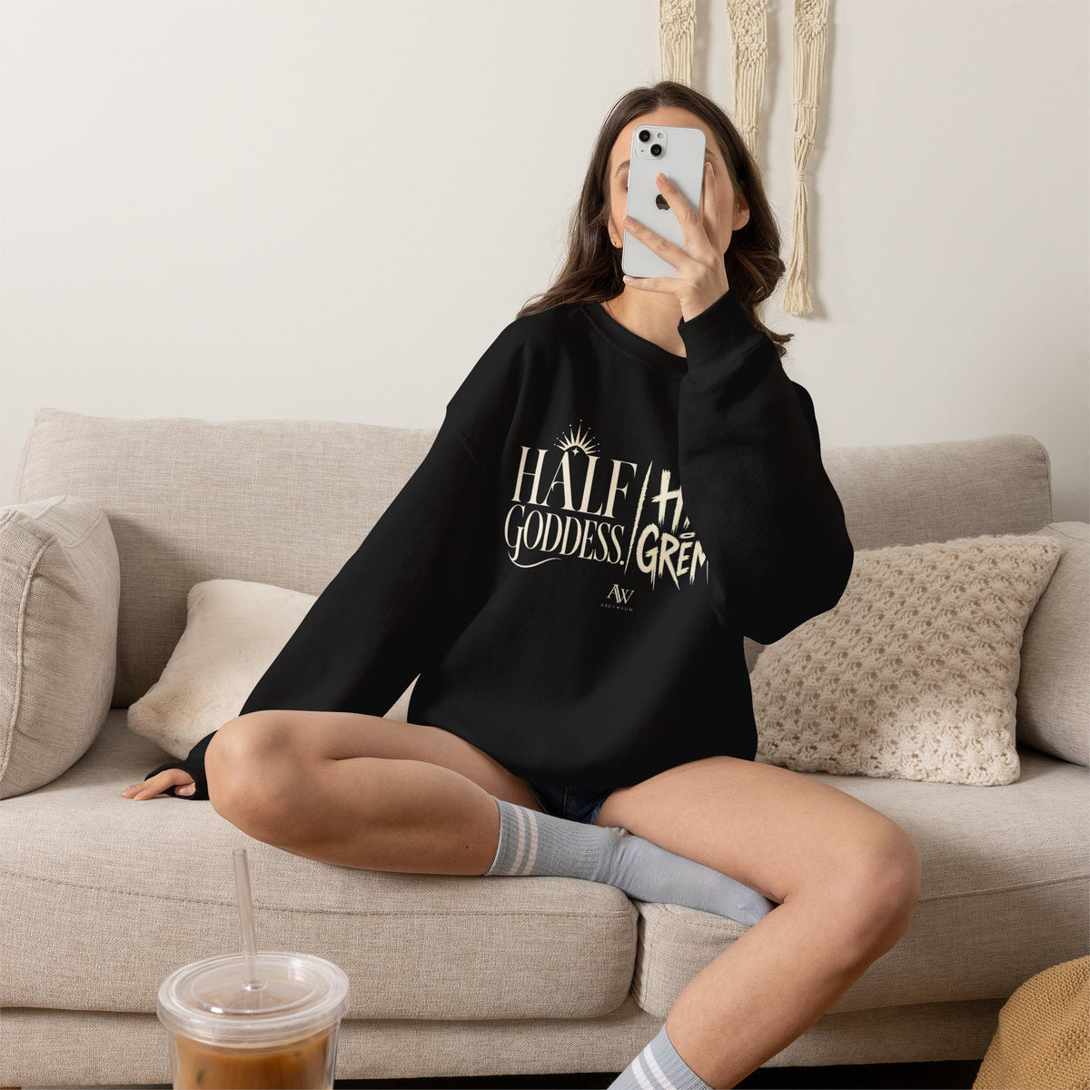 Half Goddess, Half Gremlin — Women's Empowerment Crewneck | Ascensum Wear