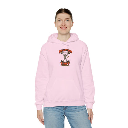 Graveyard Shift — Skeleton Weightlifter Front Print Hoodie | Ascensum Wear