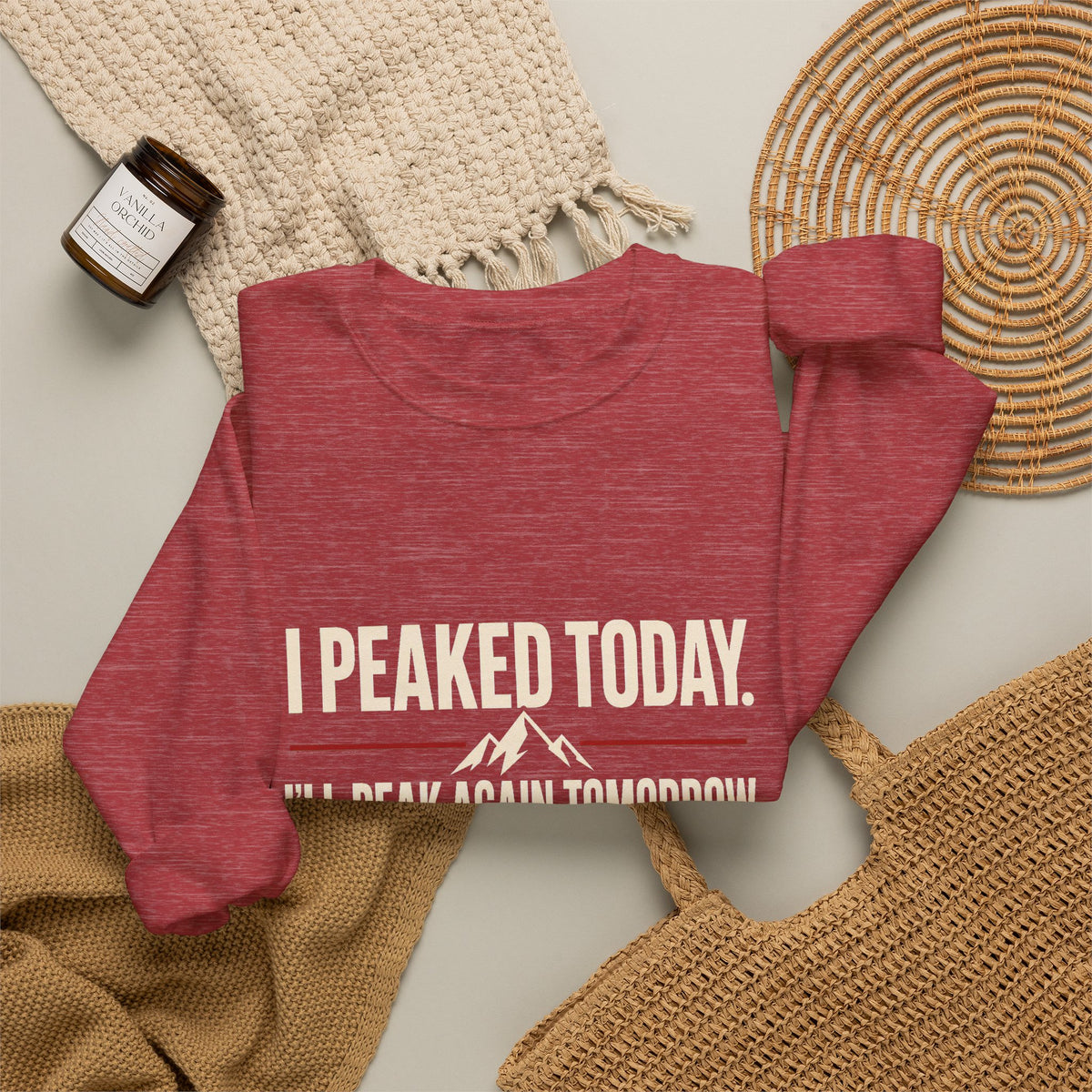 I Peaked Today — Women's Empowerment Crewneck | Ascensum Wear