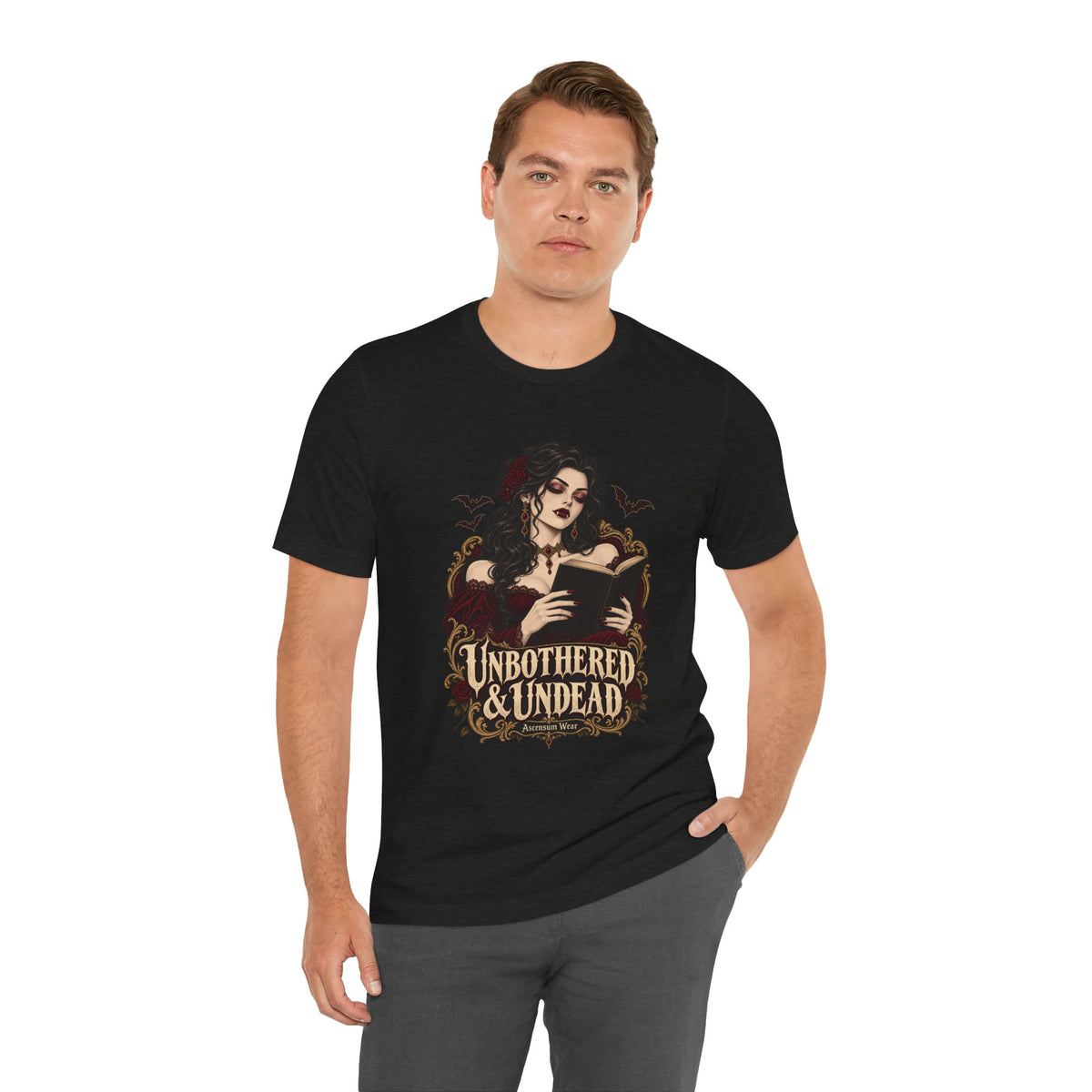 Unbothered & Undead — Women's Gothic Halloween Tee | Ascensum Wear