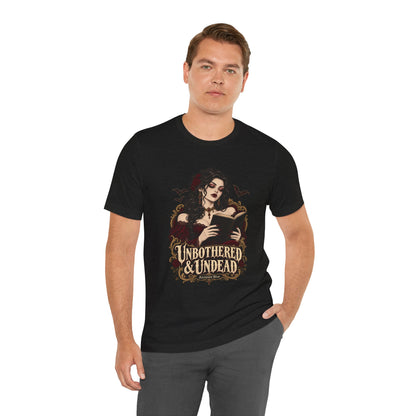 Unbothered & Undead — Women's Gothic Halloween Tee | Ascensum Wear