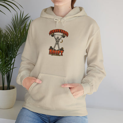 Graveyard Shift — Skeleton Weightlifter Front Print Hoodie | Ascensum Wear