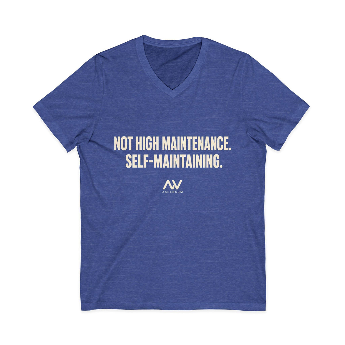 Not High Maintenance, Self-Maintaining | Women's Empowerment V-Neck Tee