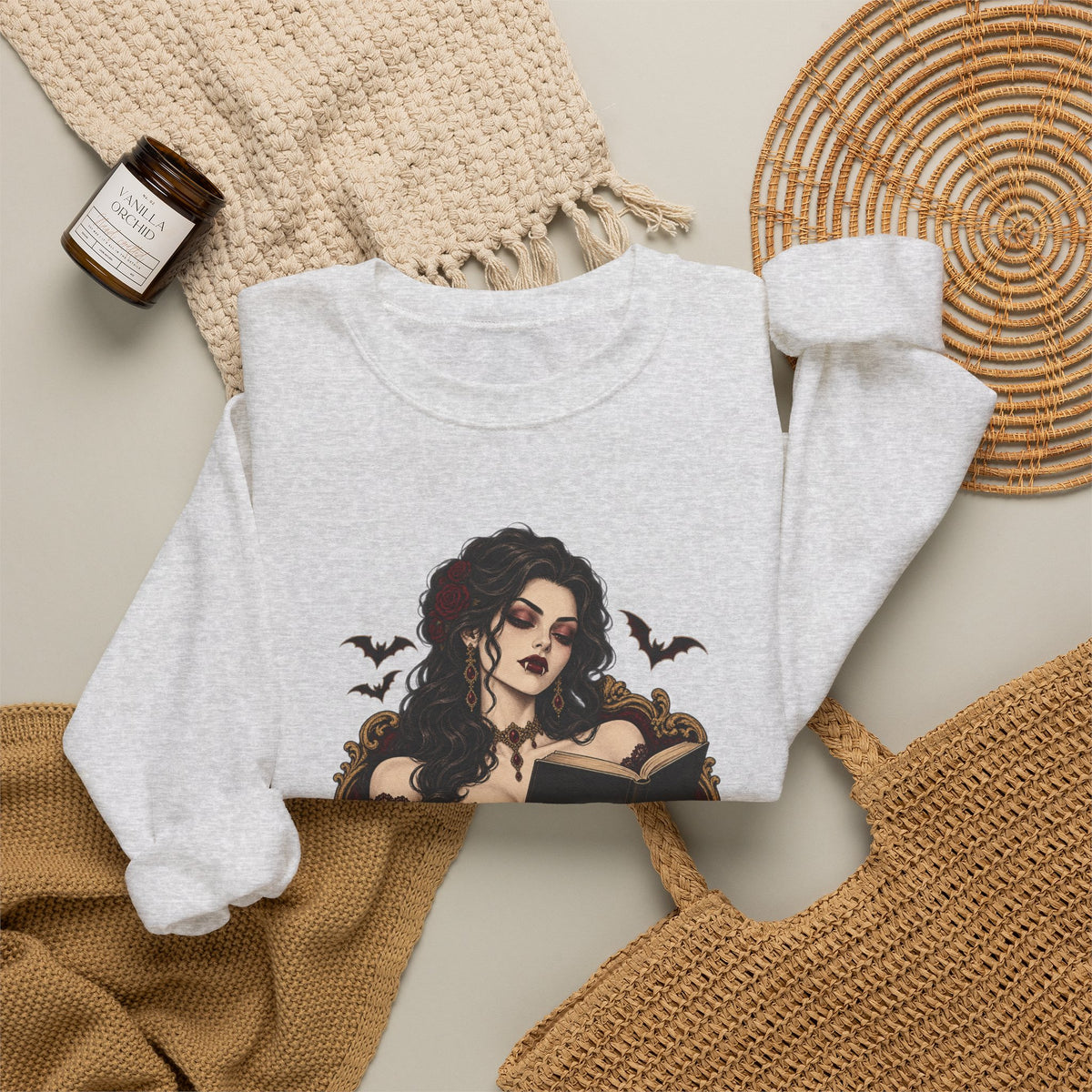 Unbothered & Undead — Women's Gothic Halloween Crewneck | Ascensum Wear