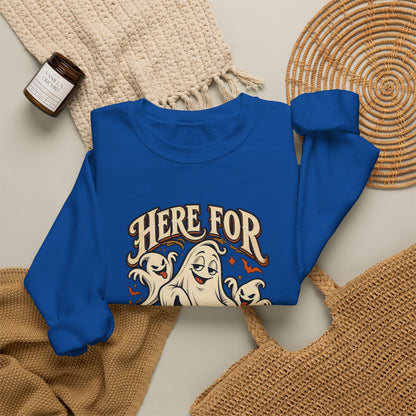 Here for the Boos — Vintage Ghost Trio Unisex Crewneck | Ascensum Wear