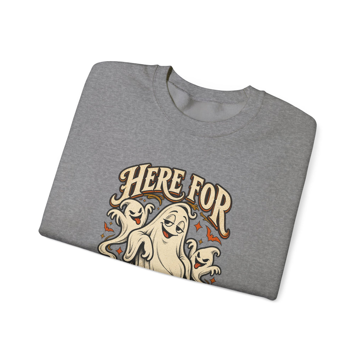 Here for the Boos — Vintage Ghost Trio Unisex Crewneck | Ascensum Wear