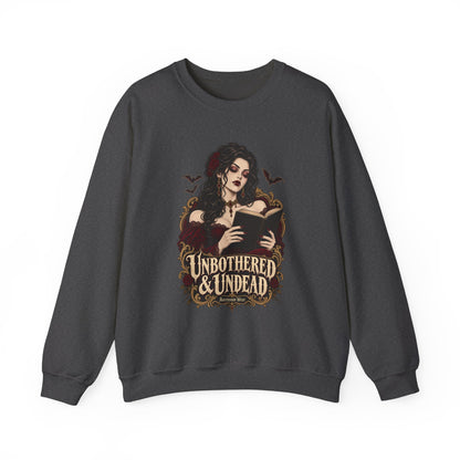 Unbothered & Undead — Women's Gothic Halloween Crewneck | Ascensum Wear