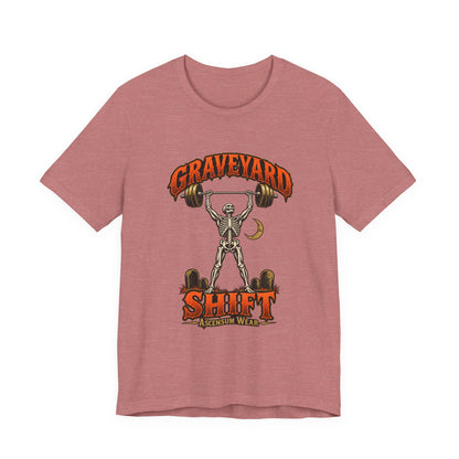 Graveyard Shift — Skeleton Weightlifter Front Print Tee | Ascensum Wear