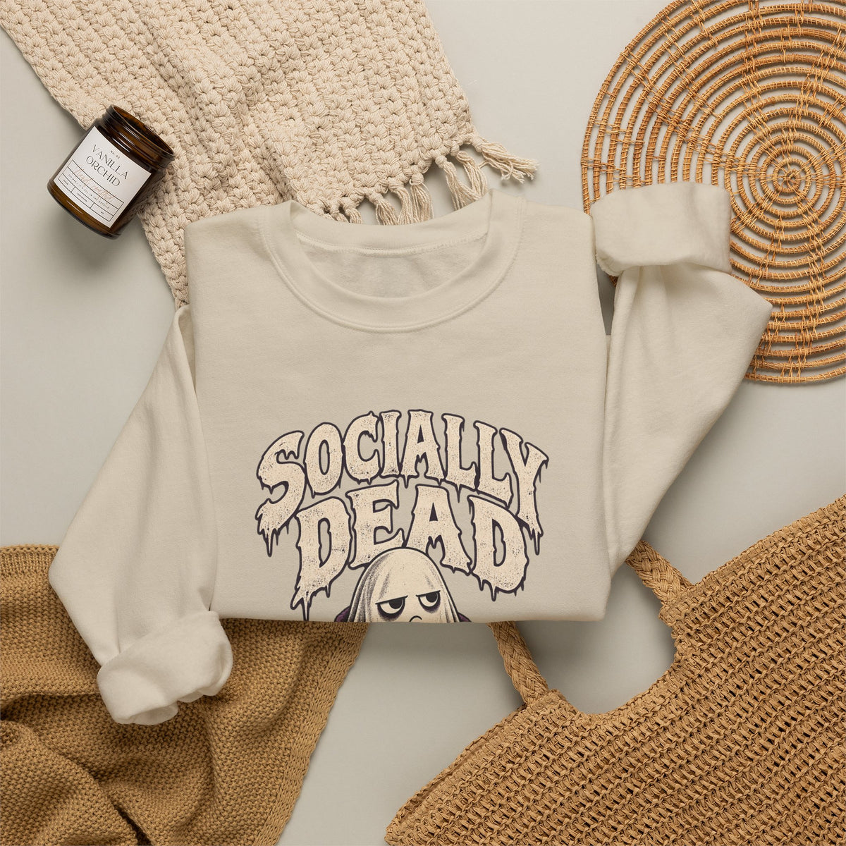 Socially Dead — Halloween Unisex Crewneck | Ascensum Wear