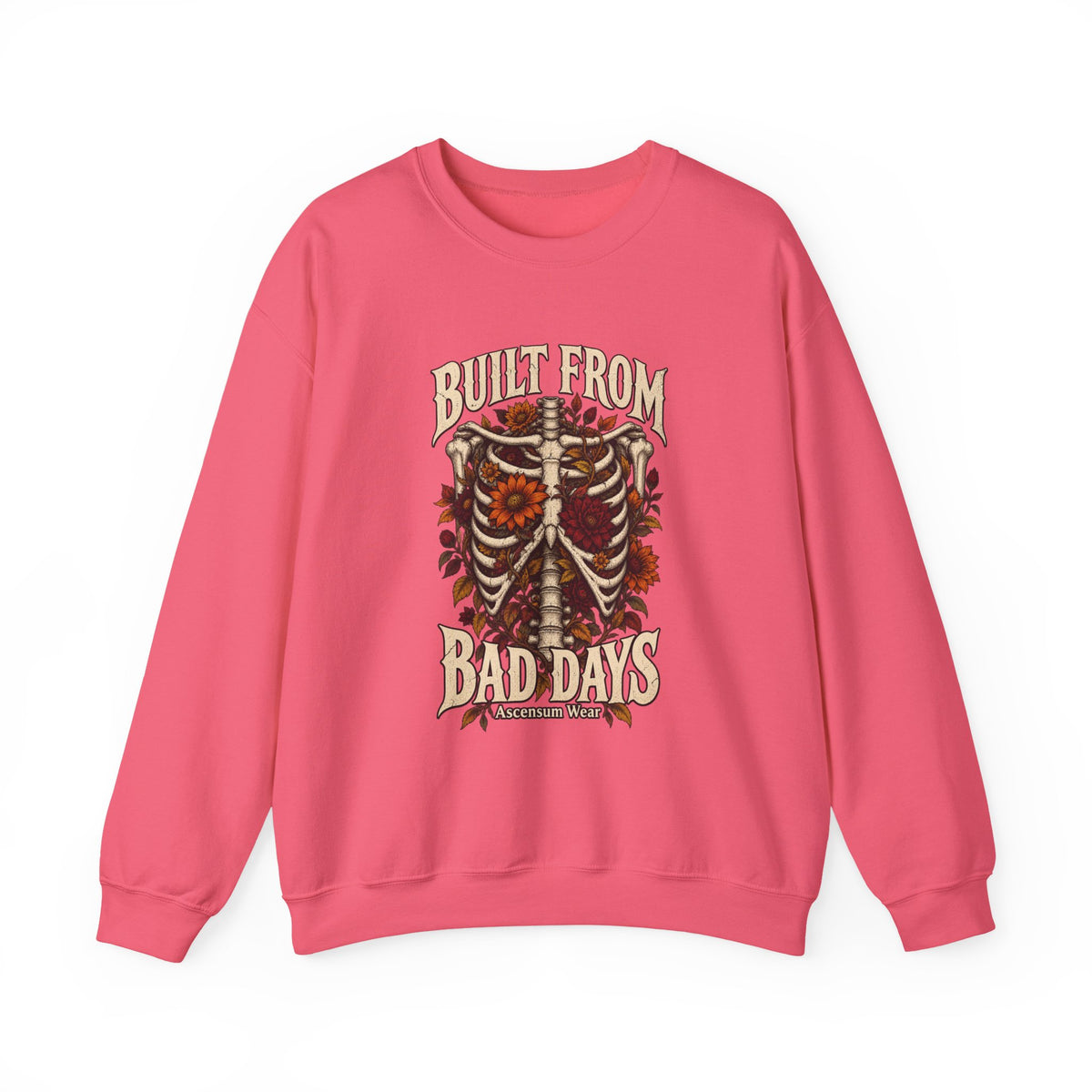Bullet From Bad Days — Skeleton Flowers Halloween Crewneck | Ascensum Wear