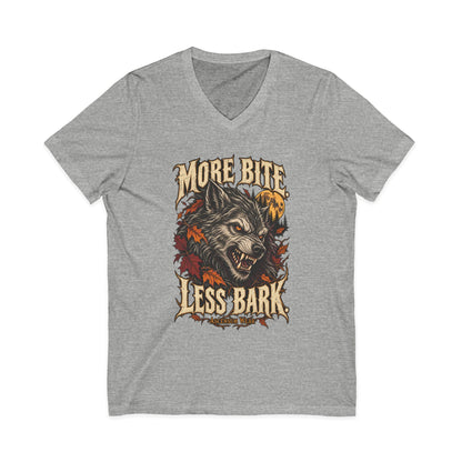 More Bite Less Bark — Halloween Unisex V Neck | Ascensum Wear
