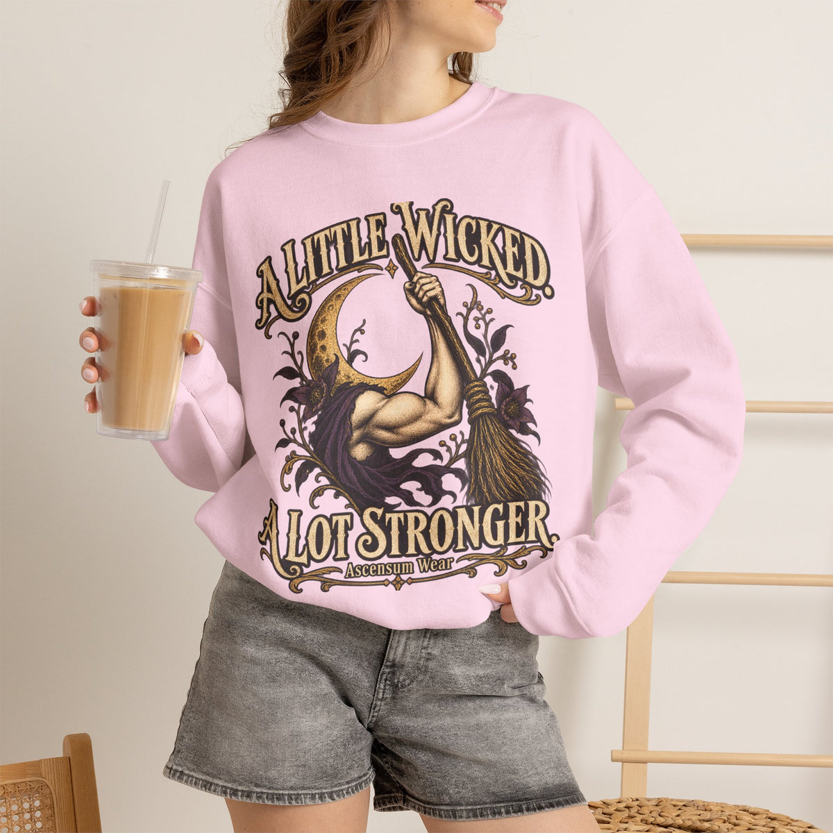 A Little Wicked A Lot Stronger — Halloween Unisex Crewneck Sweatshirt | Ascensum Wear