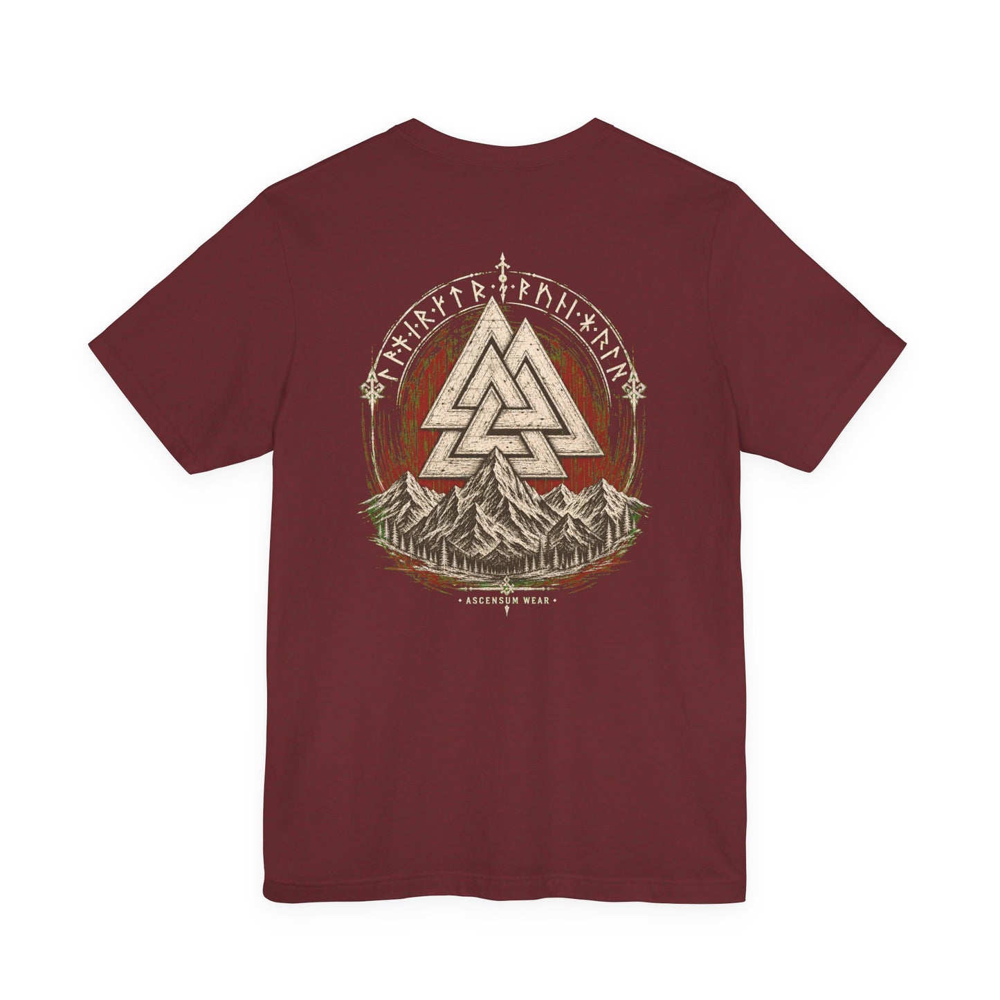 Valknut — Norse Ascension Back Print T-Shirt | Ascensum Wear