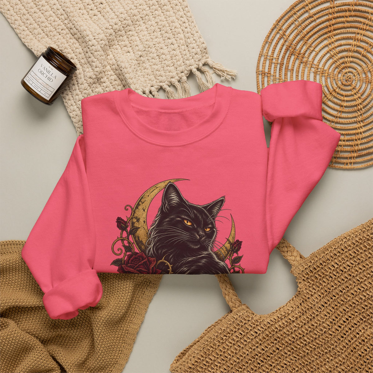 Sweet But Sinister — Black Cat Halloween Crewneck | Ascensum Wear