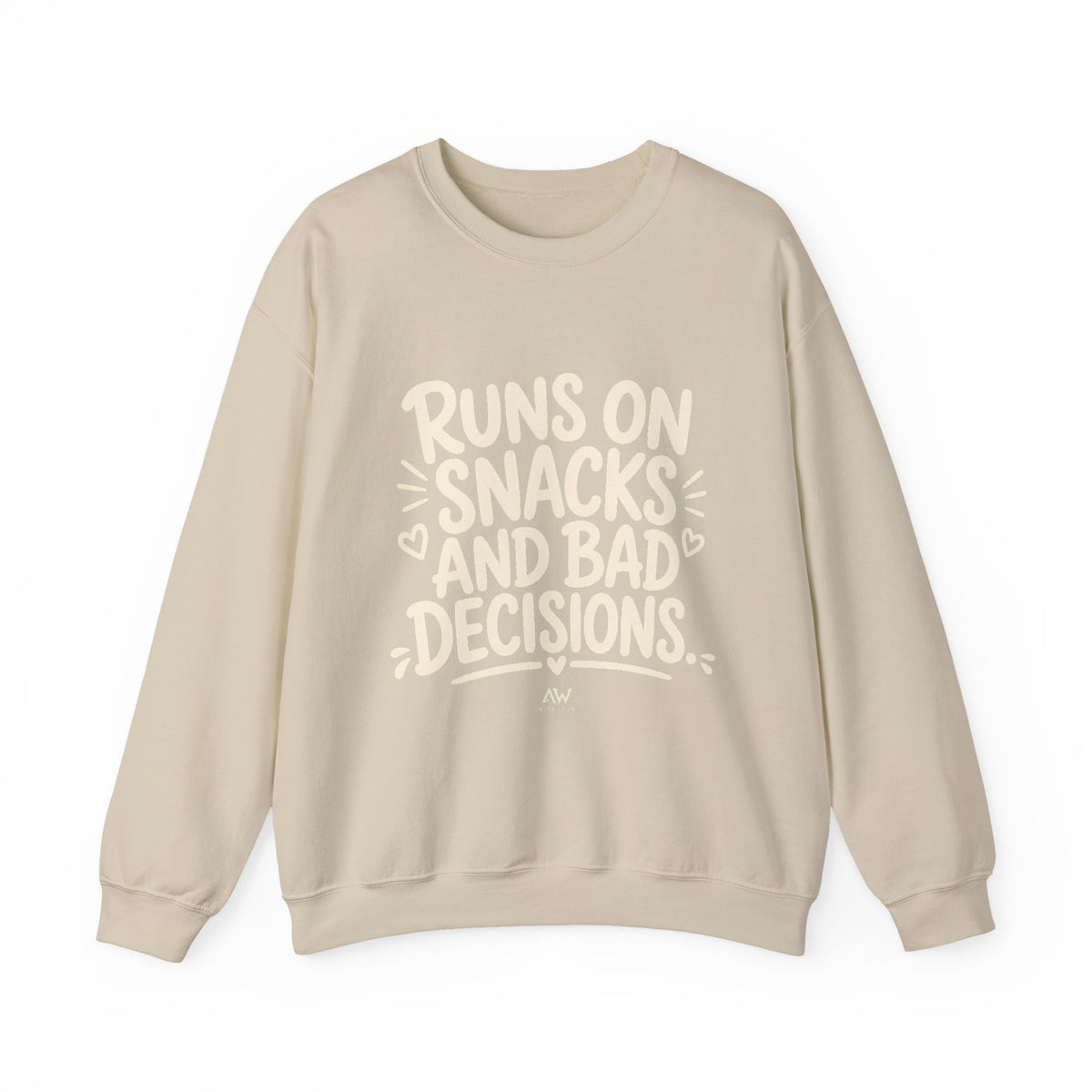 Runs On Snacks And Bad Decisions — Women's Empowerment Crewneck | Ascensum Wear