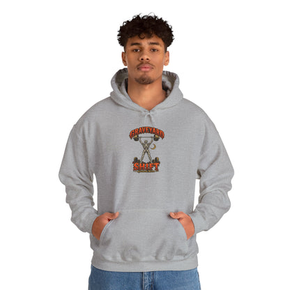 Graveyard Shift — Skeleton Weightlifter Front Print Hoodie | Ascensum Wear