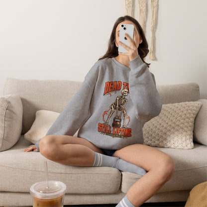 Dead Tired Still Lifting — Halloween Fitness Unisex Crewneck | Ascensum Wear