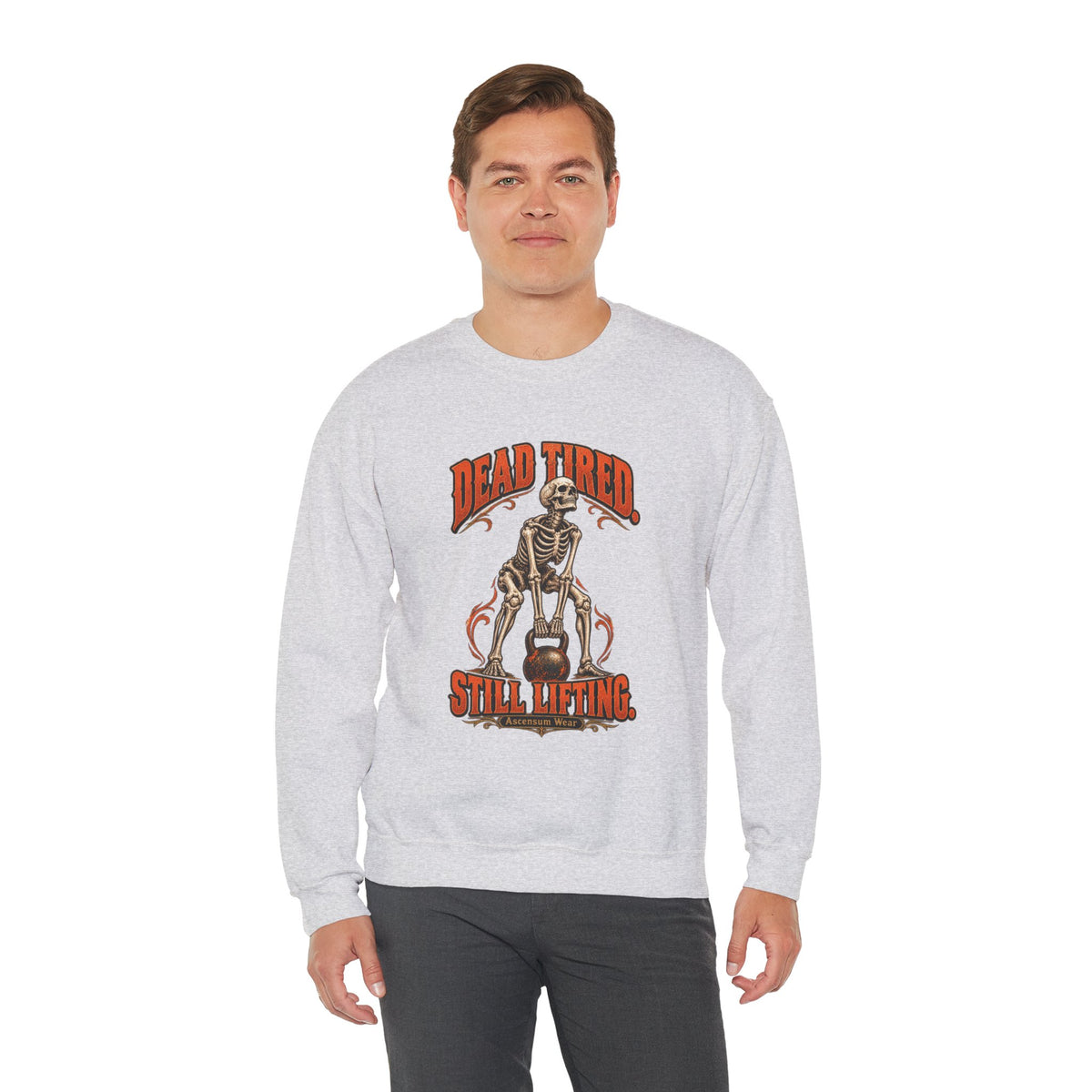 Dead Tired Still Lifting — Halloween Fitness Unisex Crewneck | Ascensum Wear