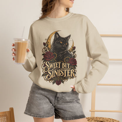 Sweet But Sinister — Black Cat Halloween Crewneck | Ascensum Wear
