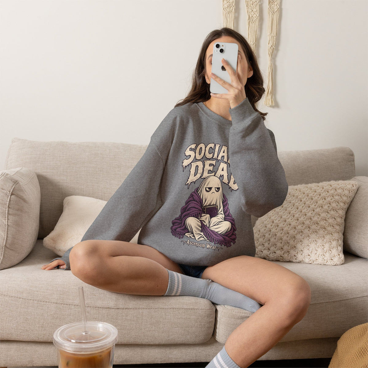 Socially Dead — Halloween Unisex Crewneck | Ascensum Wear