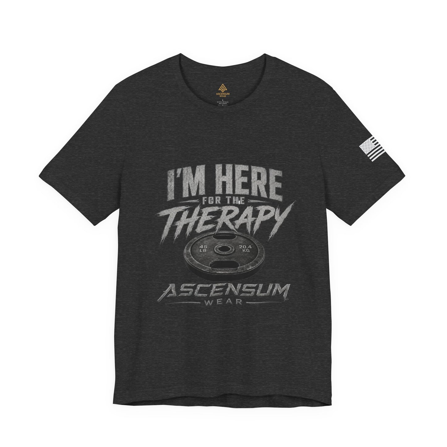I'm Here For The Therapy | Weightlifting Graphic Tee | Ascensum Wear