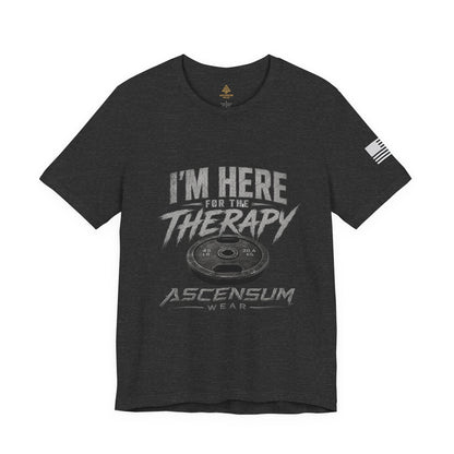 I'm Here For The Therapy | Weightlifting Graphic Tee | Ascensum Wear
