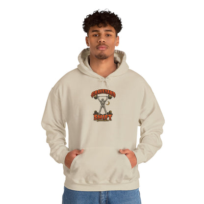 Graveyard Shift — Skeleton Weightlifter Front Print Hoodie | Ascensum Wear