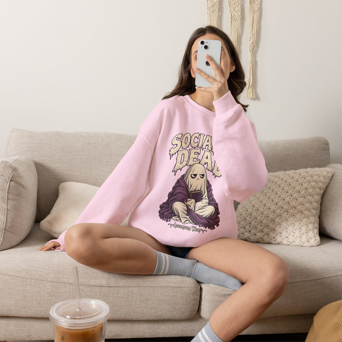 Socially Dead — Halloween Unisex Crewneck | Ascensum Wear