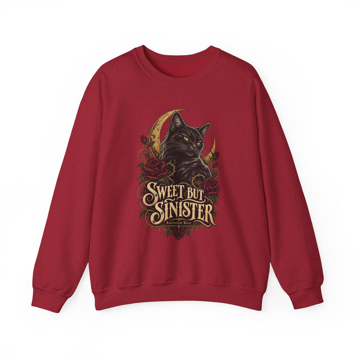 Sweet But Sinister — Black Cat Halloween Crewneck | Ascensum Wear