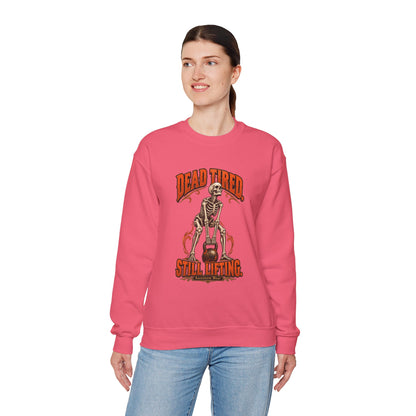 Dead Tired Still Lifting — Halloween Fitness Unisex Crewneck | Ascensum Wear