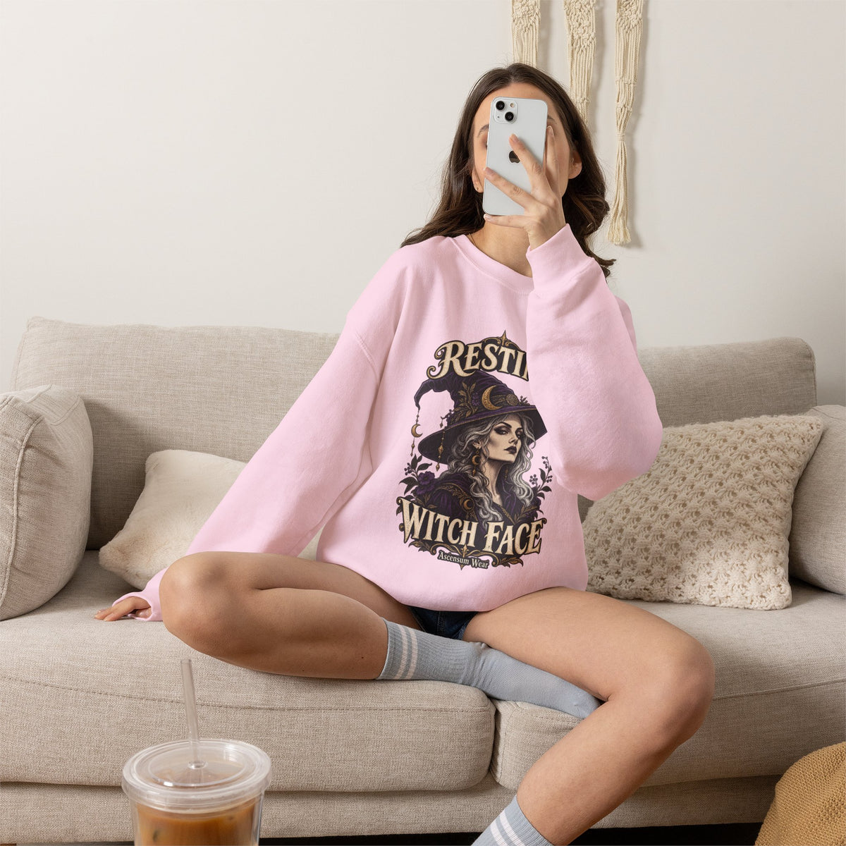 Resting Witch Face — Halloween Unisex Crewneck | Ascensum Wear