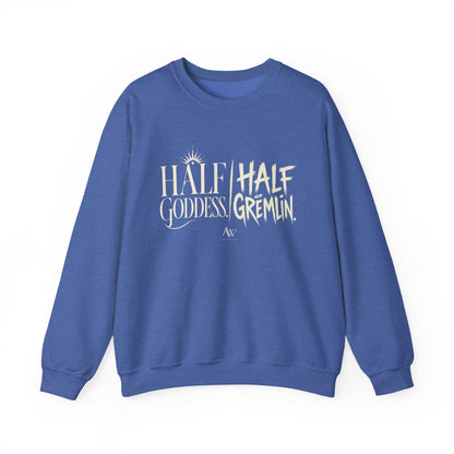Half Goddess, Half Gremlin — Women's Empowerment Crewneck | Ascensum Wear