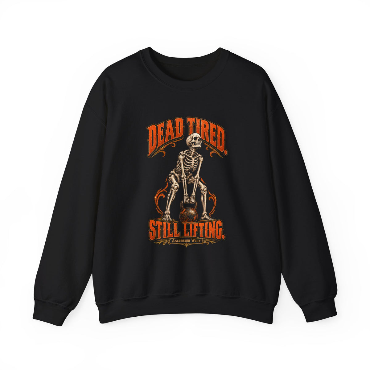 Dead Tired Still Lifting — Halloween Fitness Unisex Crewneck | Ascensum Wear