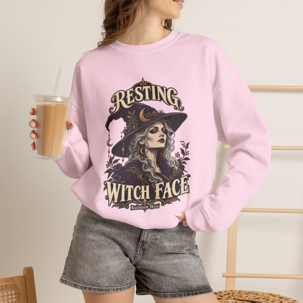 Resting Witch Face — Halloween Unisex Crewneck | Ascensum Wear