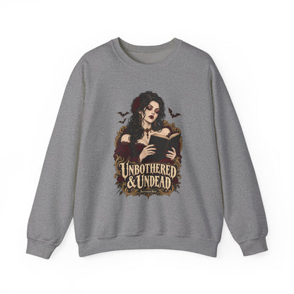 Unbothered & Undead — Women's Gothic Halloween Crewneck | Ascensum Wear