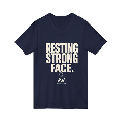 Resting Strong Face V Neck | Women's Empowerment Tee