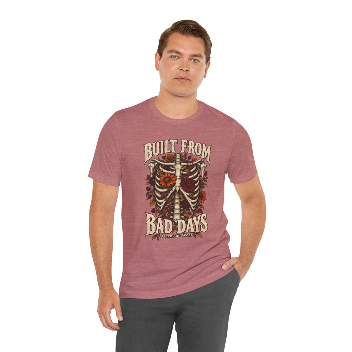 Bullet From Bad Days — Skeleton Flowers Halloween Tee | Ascensum Wear